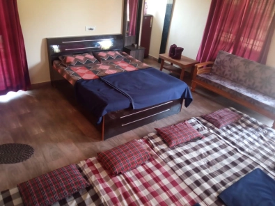 Sleeping arrangement - deluxe cottage booking Trimbakeshwar for families